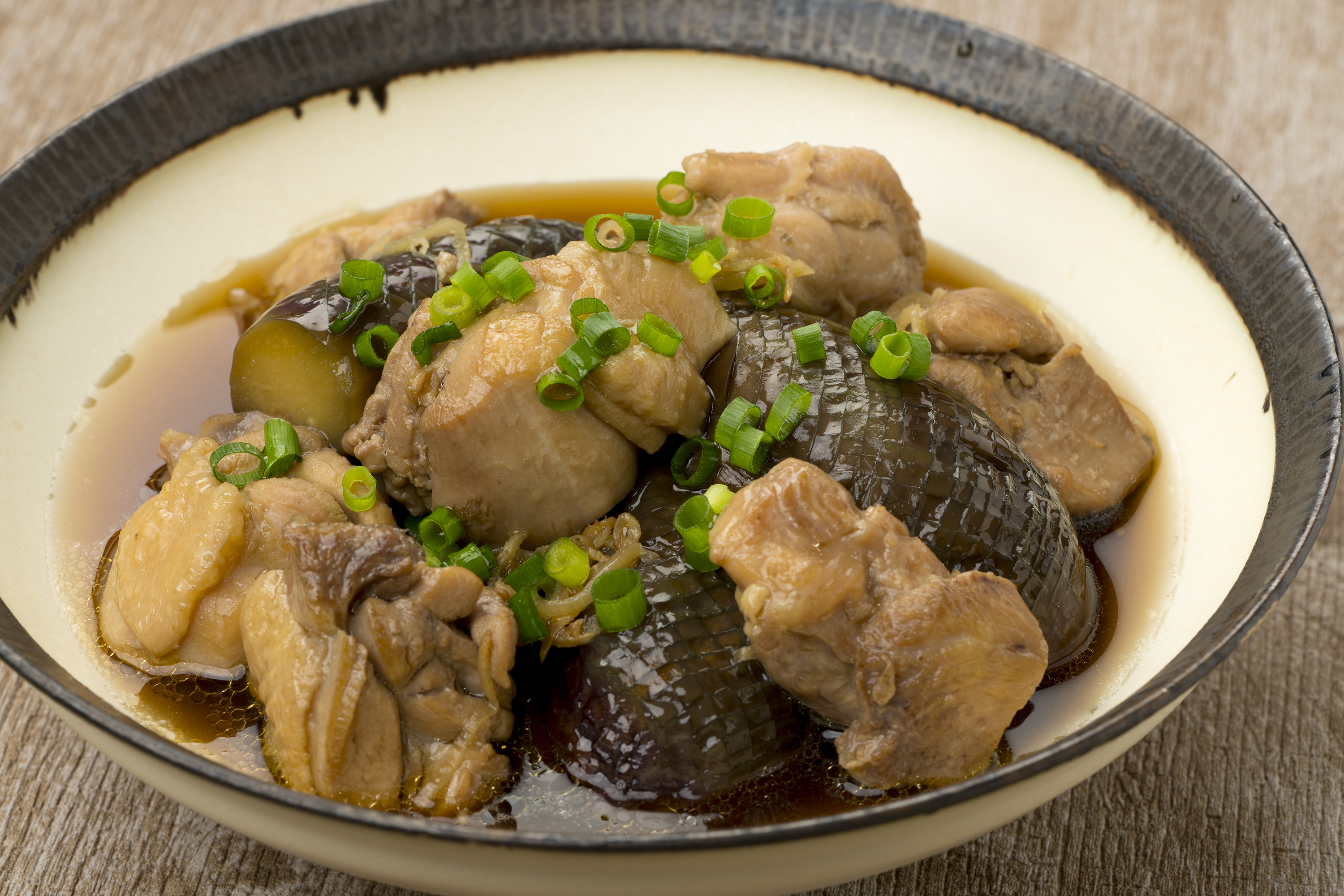 鶏肉と茄子の生姜煮