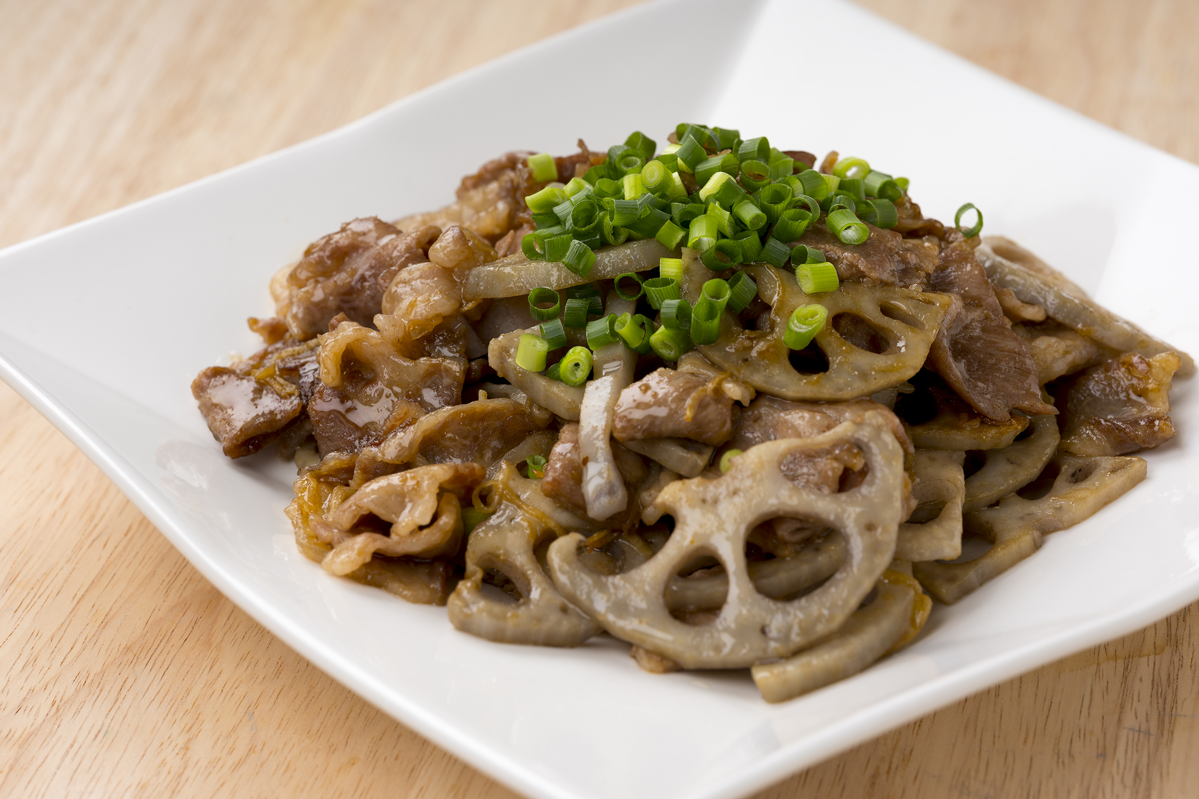 豚肉とレンコンのオイスターソース炒め