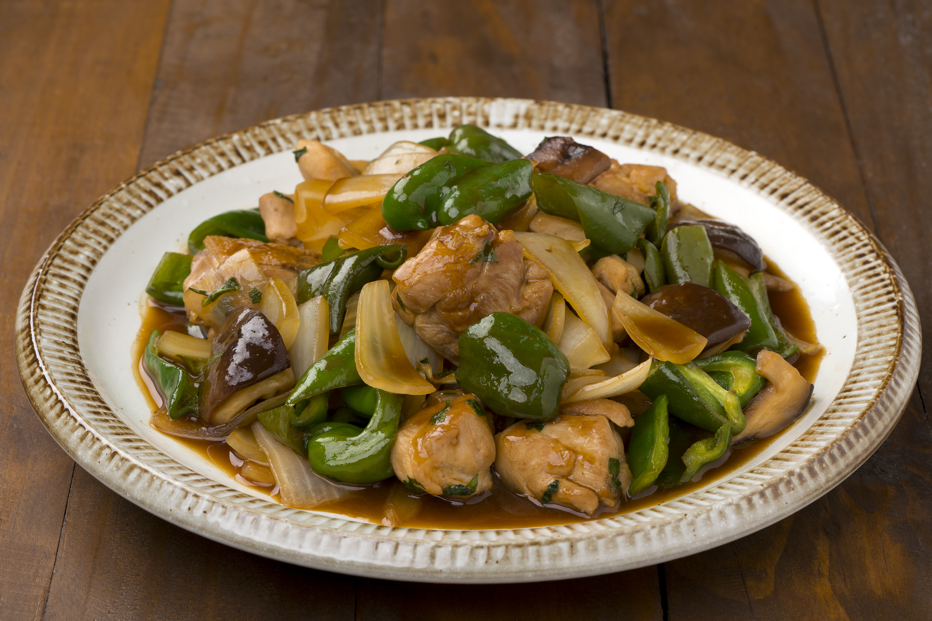 鶏肉の甘酢しそ炒め