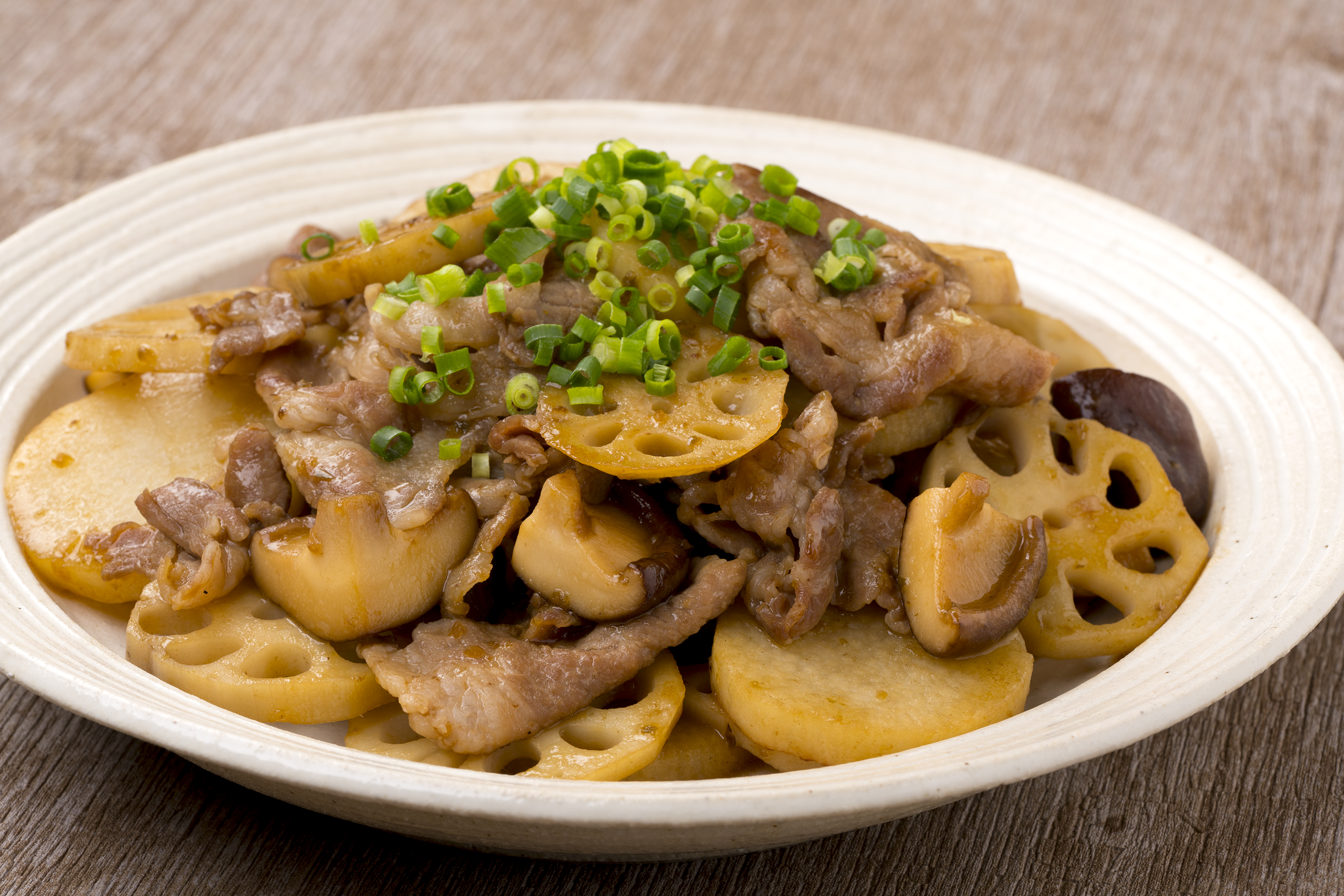 レンコンと長芋の柚子胡椒炒め