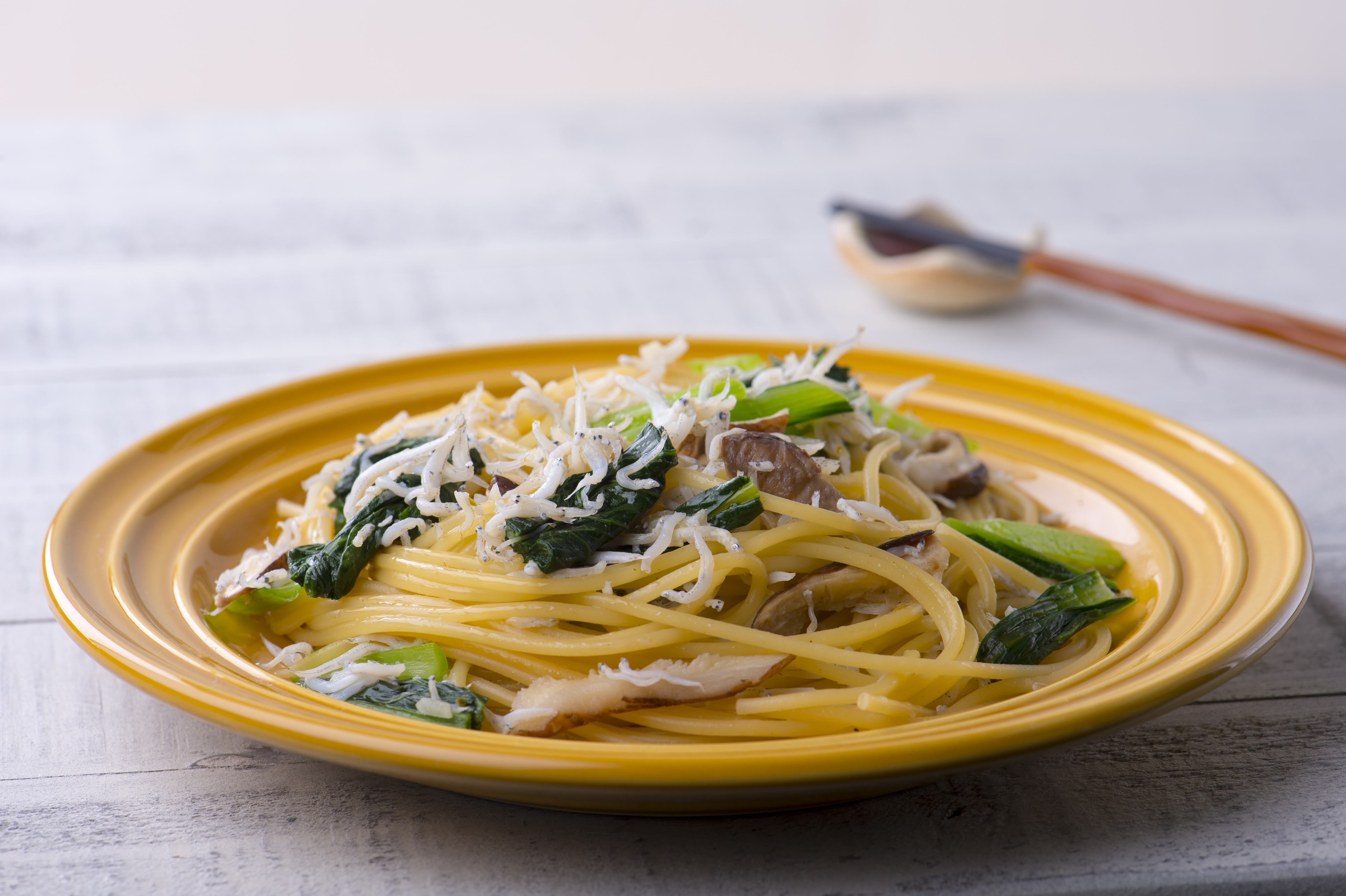 シラスと小松菜の柚子胡椒パスタ