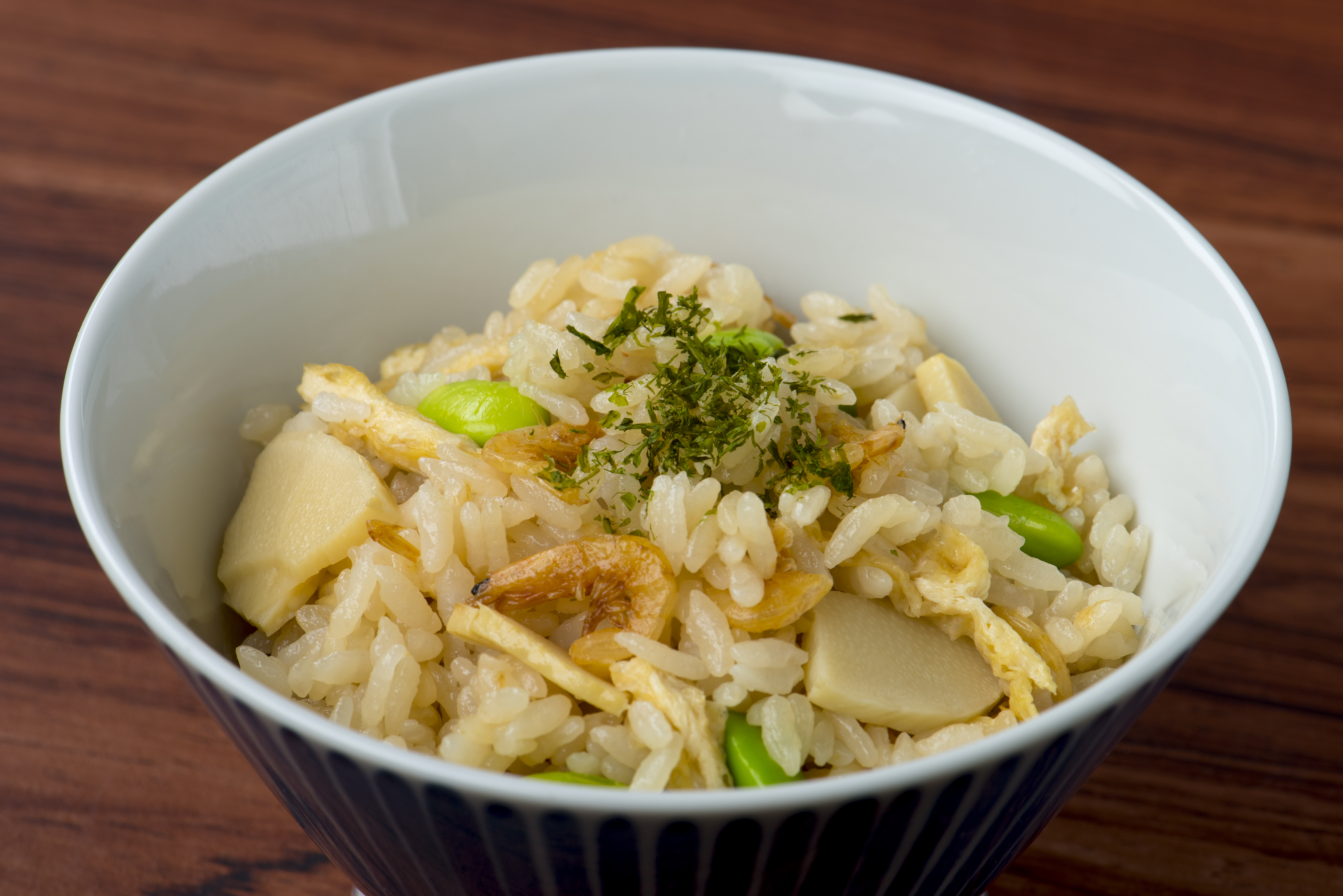たけのこと桜えびの炊き込みご飯