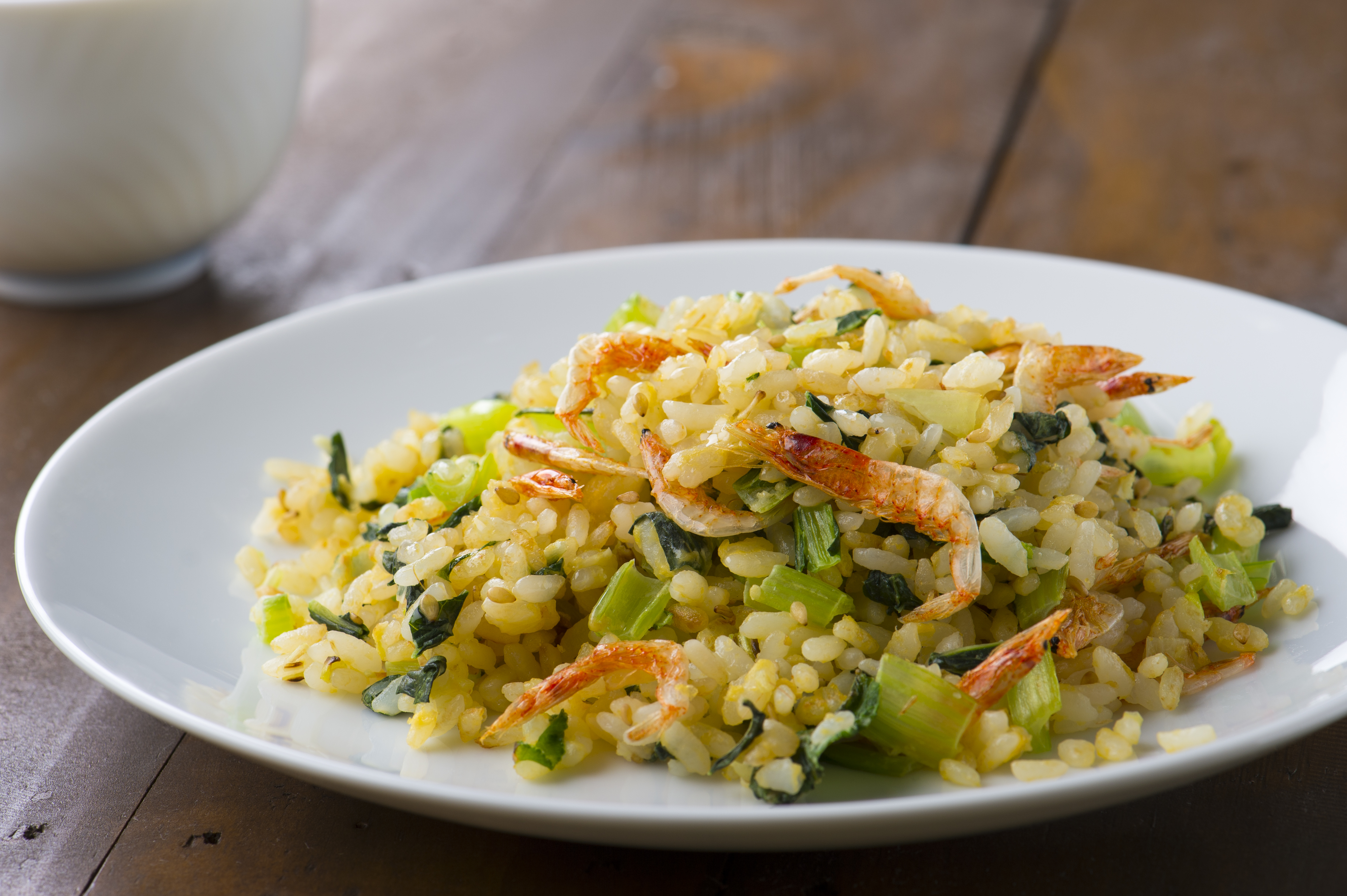 桜えびと小松菜チャーハン