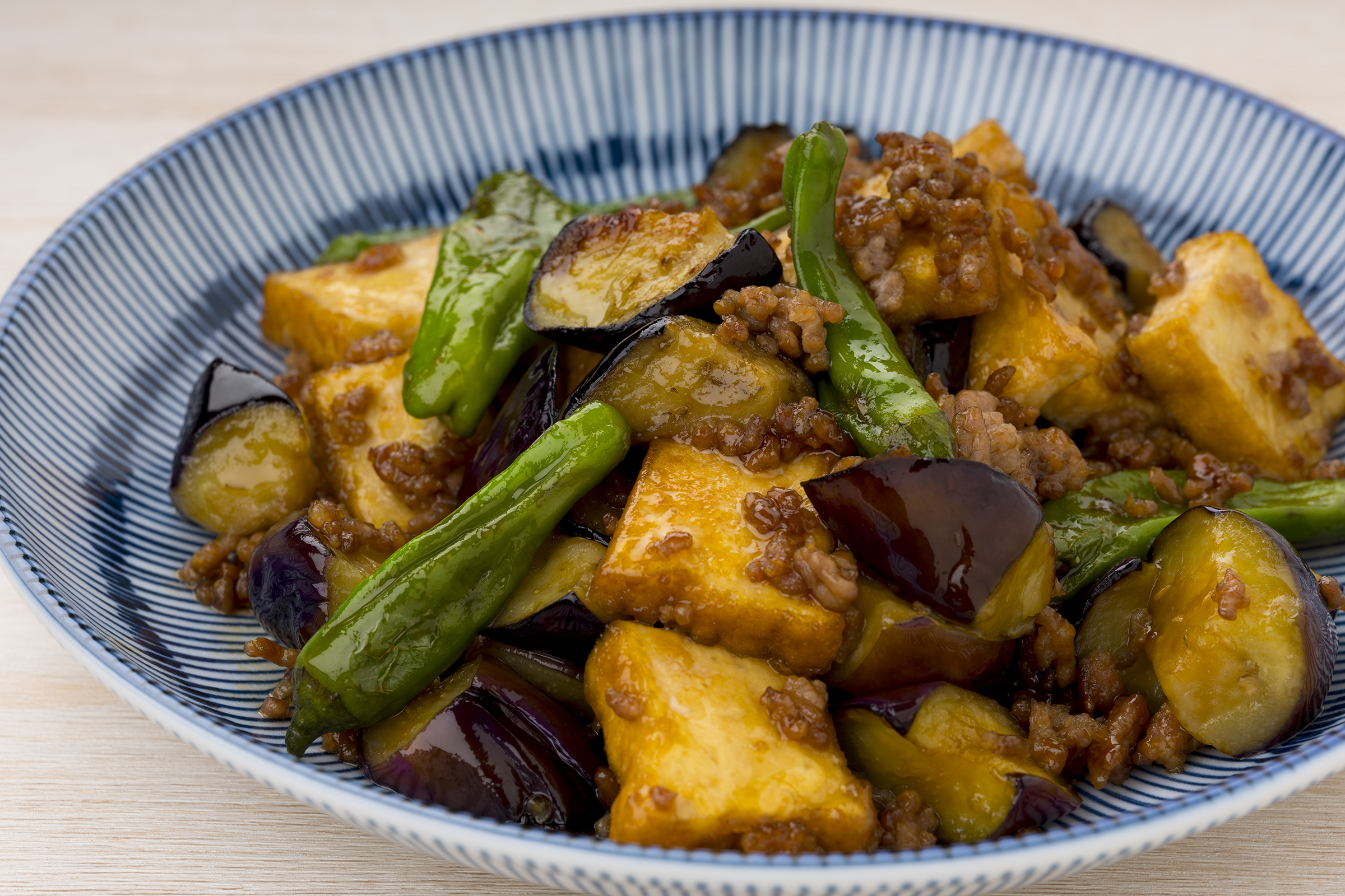 茄子と厚揚げの甘辛炒め