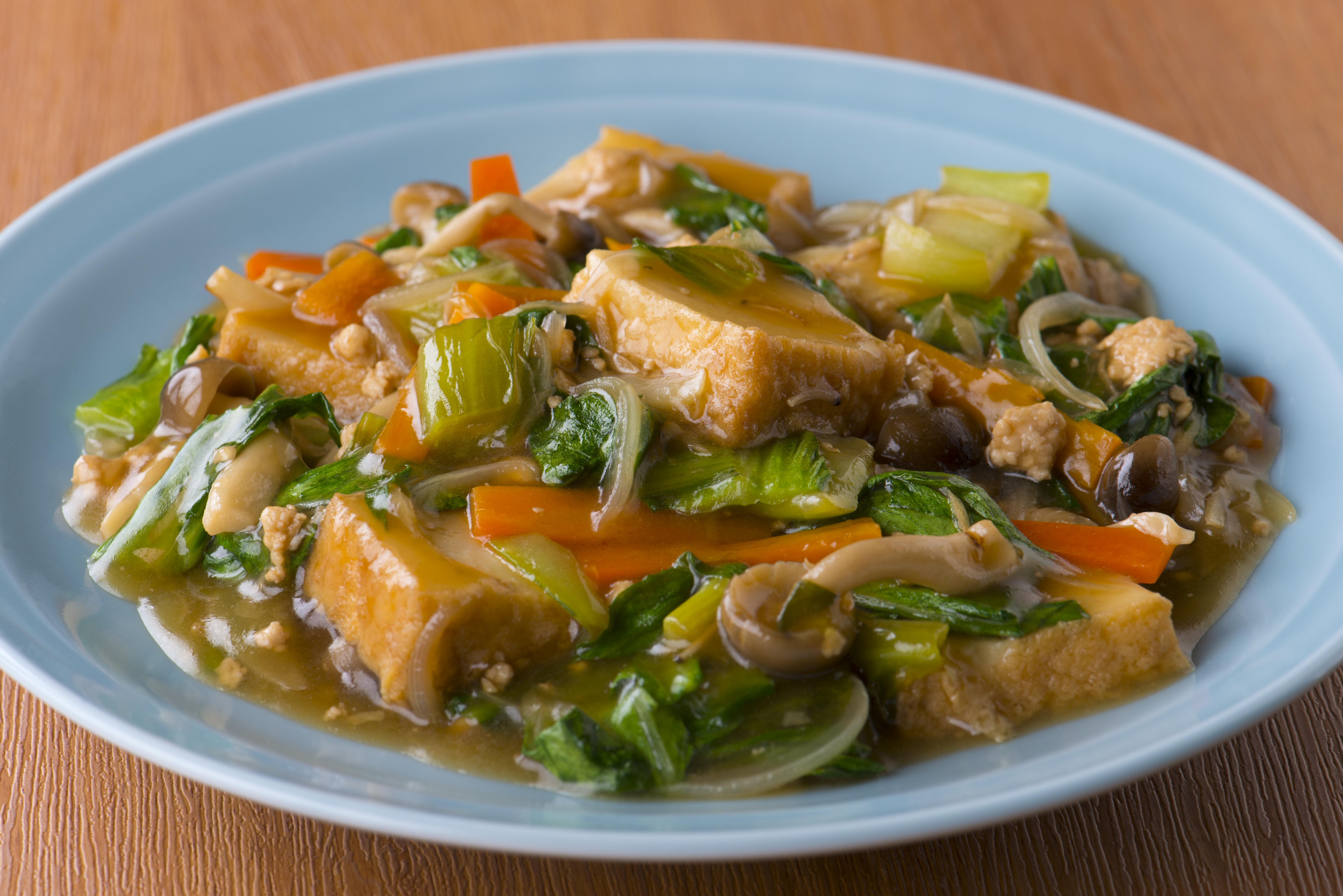 厚揚げとチンゲン菜の旨煮