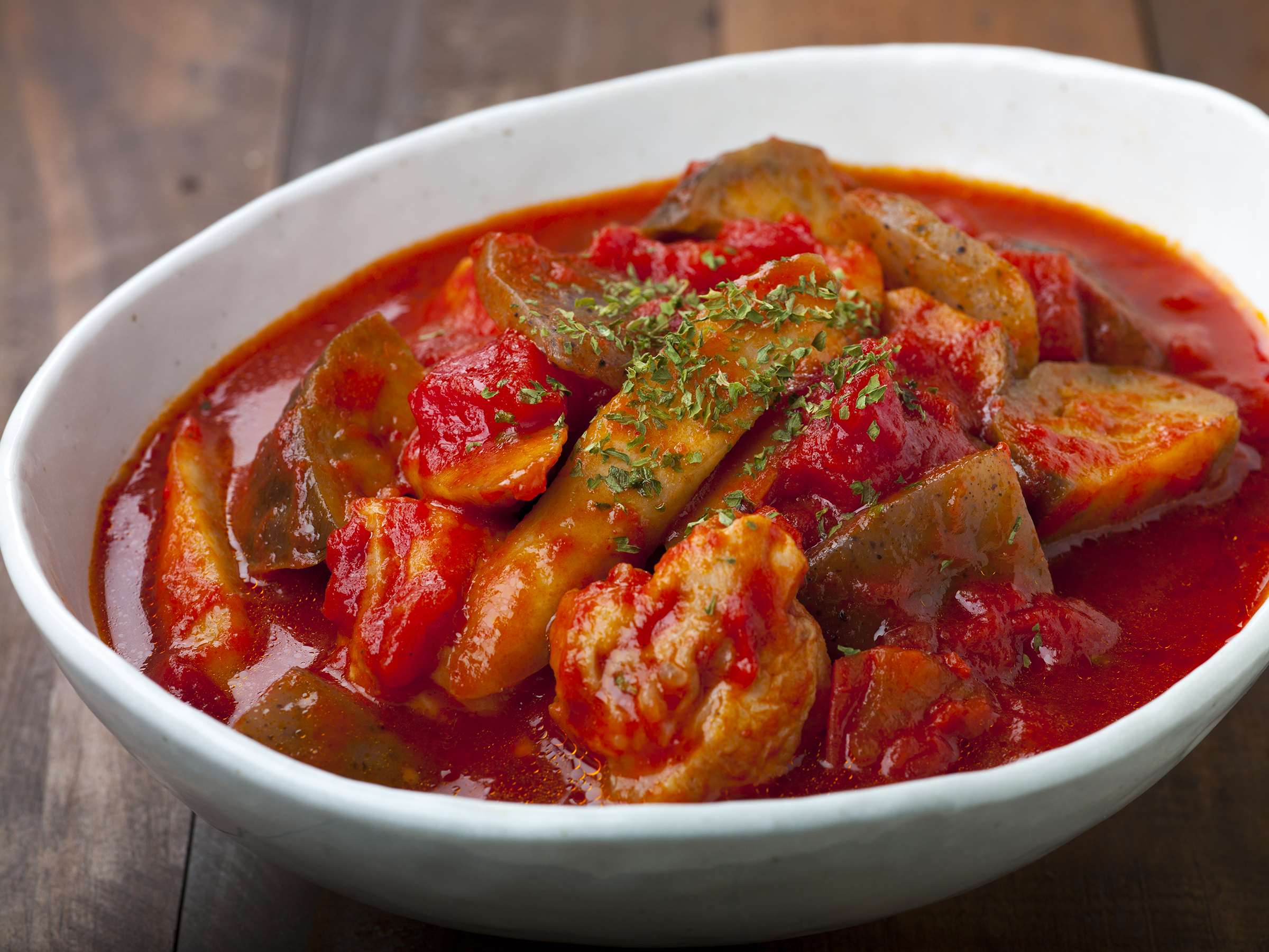 ゴボウのトマト煮込み