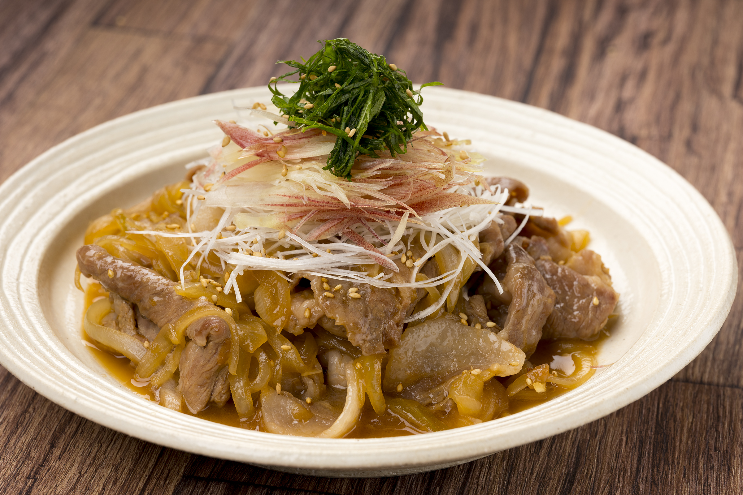 豚の照り焼き香味野菜のせ