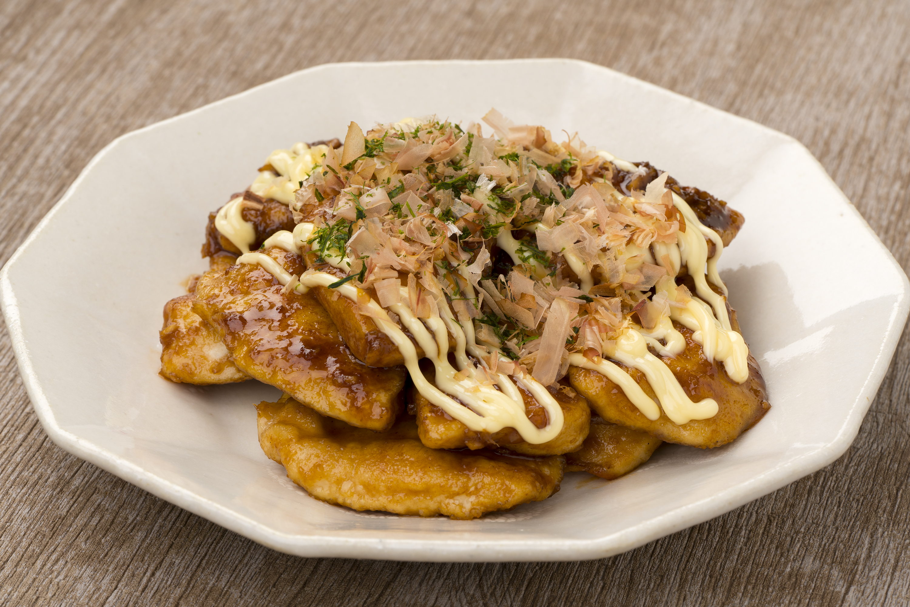 鶏胸肉のたこ焼き風