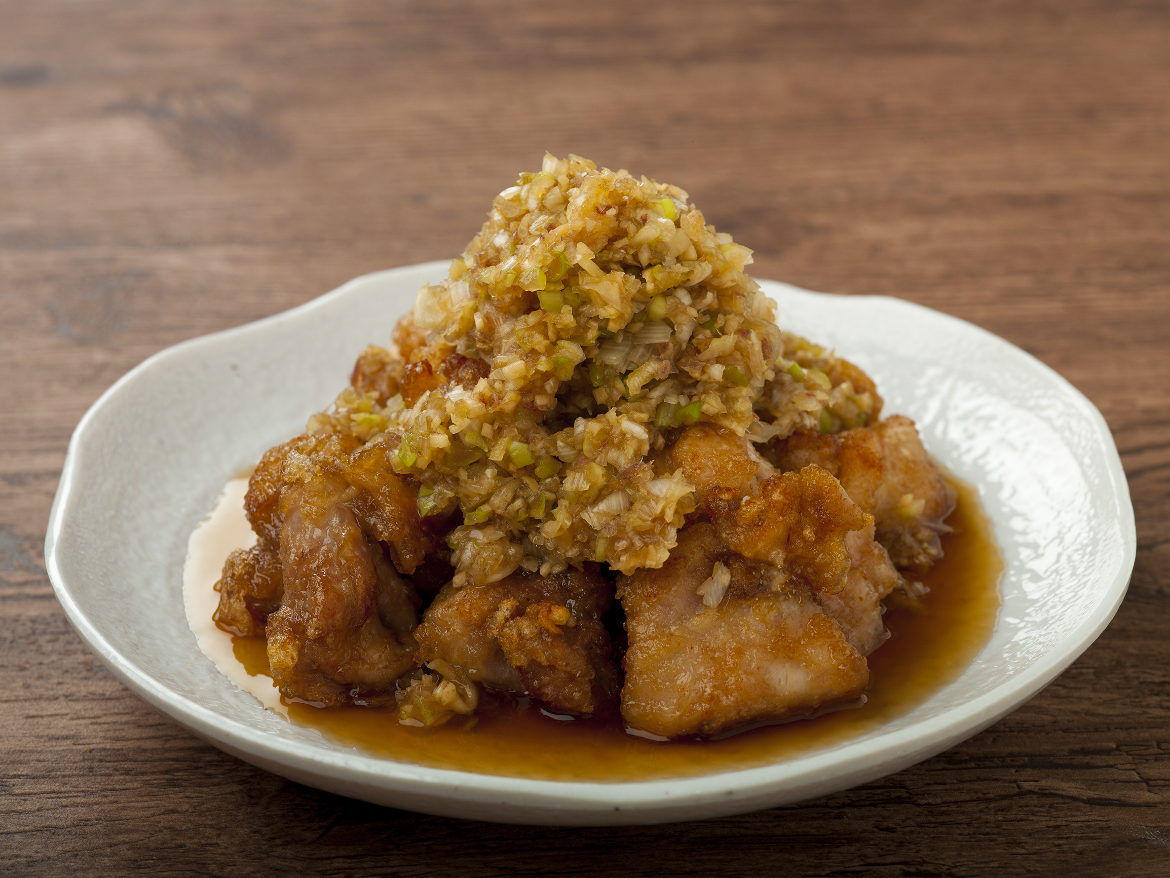 鶏唐揚げの香味ソースがけ