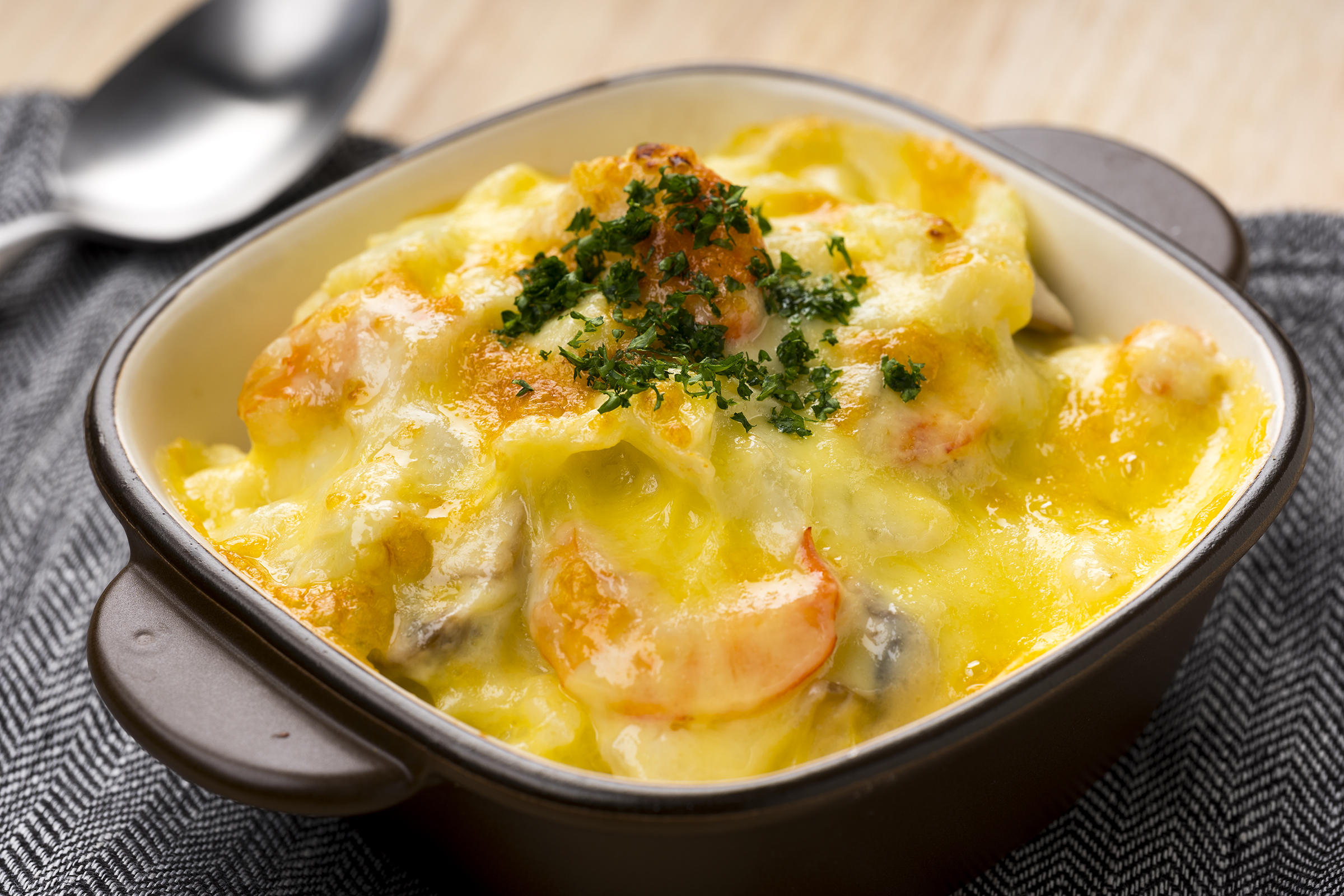 小松菜のマカロニグラタン