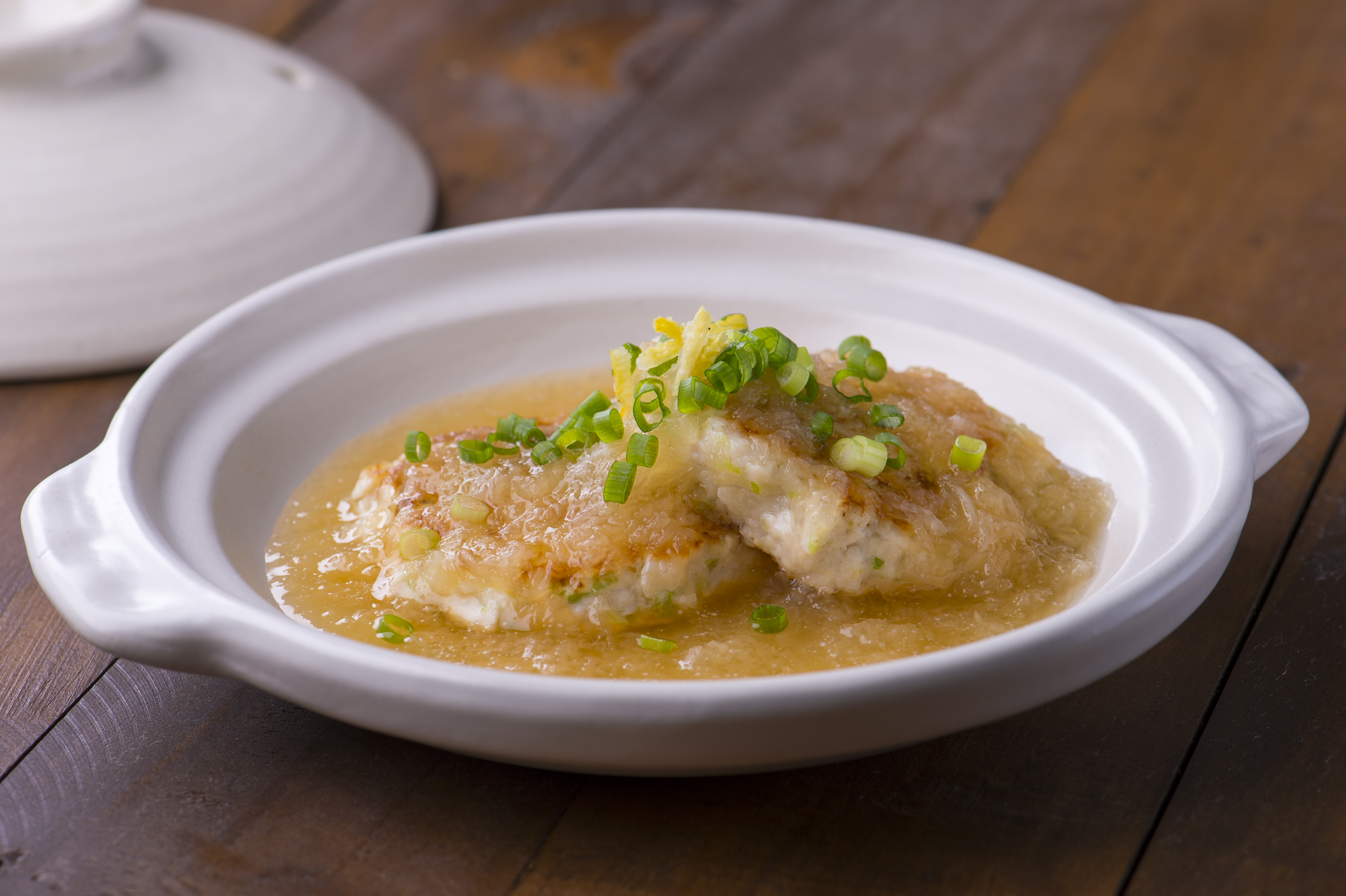 鶏つくねのみぞれあんかけ