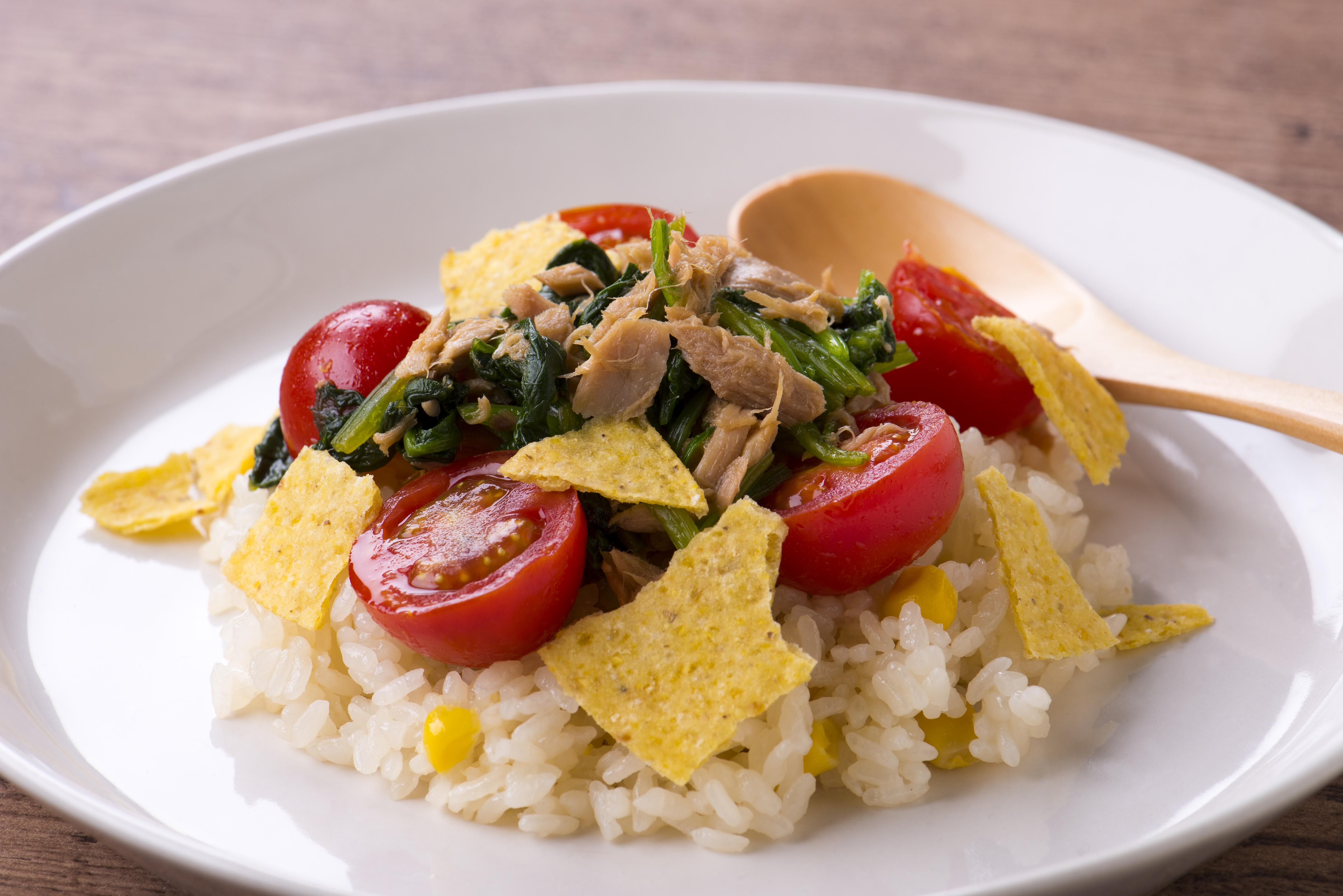 ツナとほうれん草のエスニック風ライス