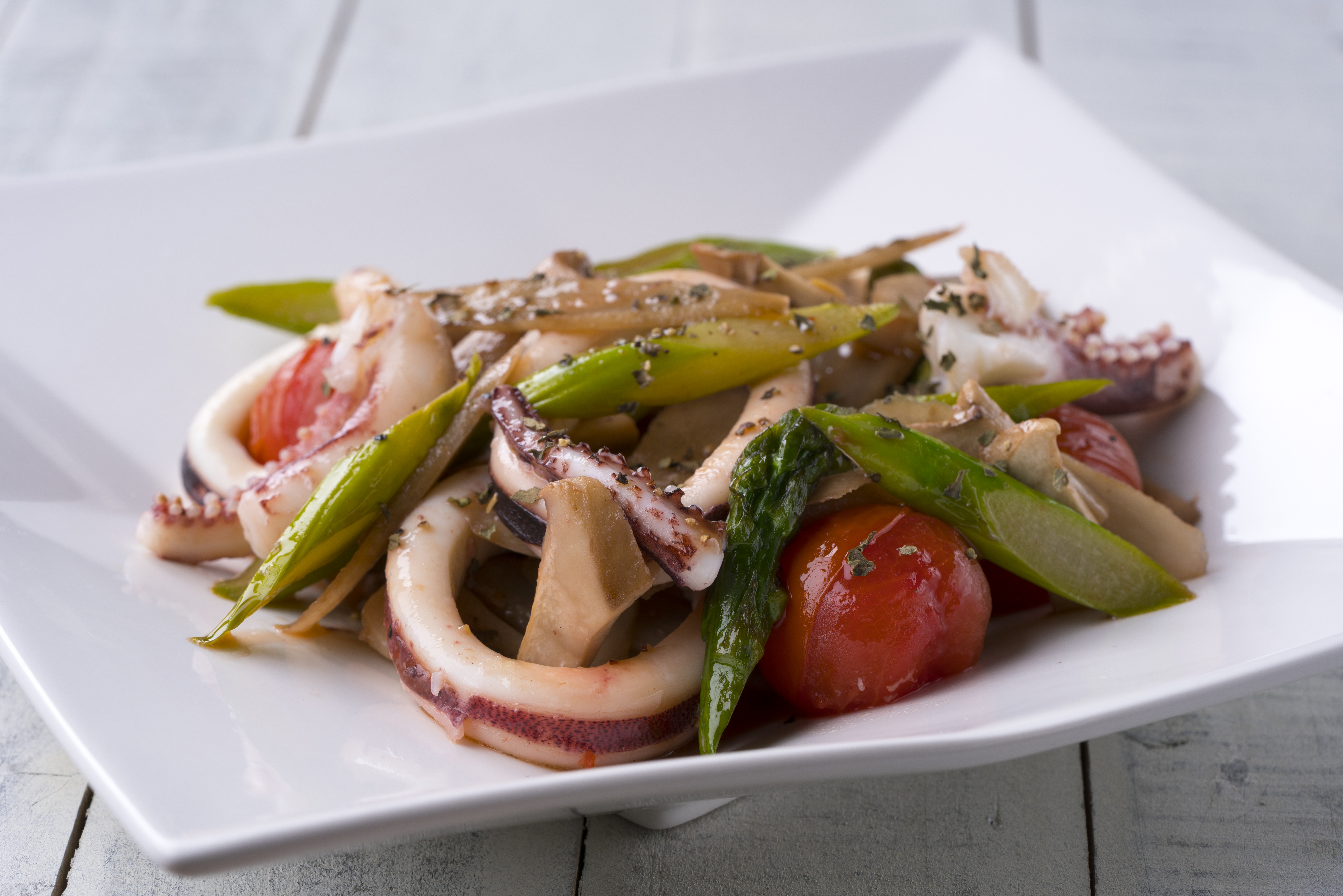 イカのスパイス炒め