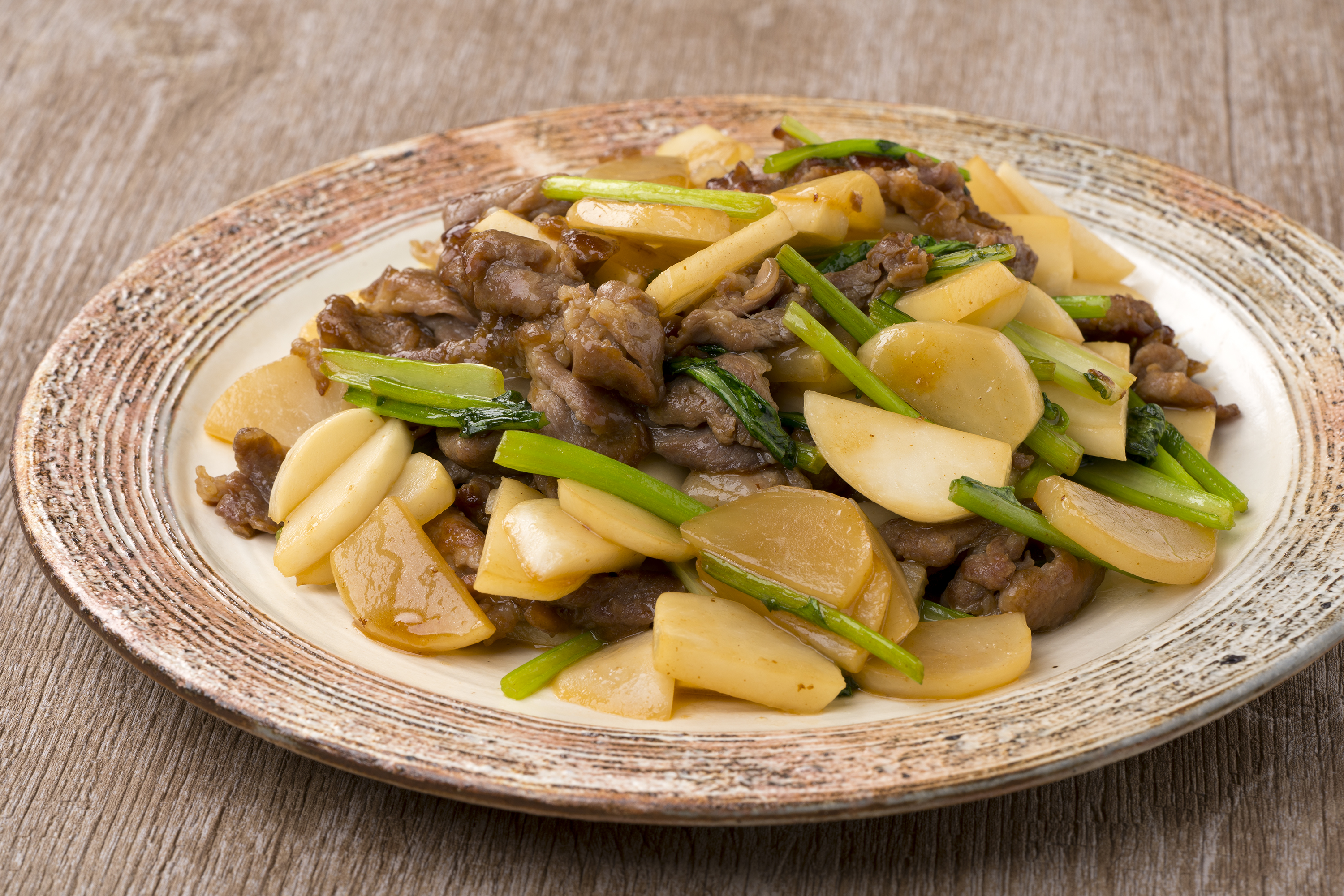 豚肉とかぶの甘辛炒め