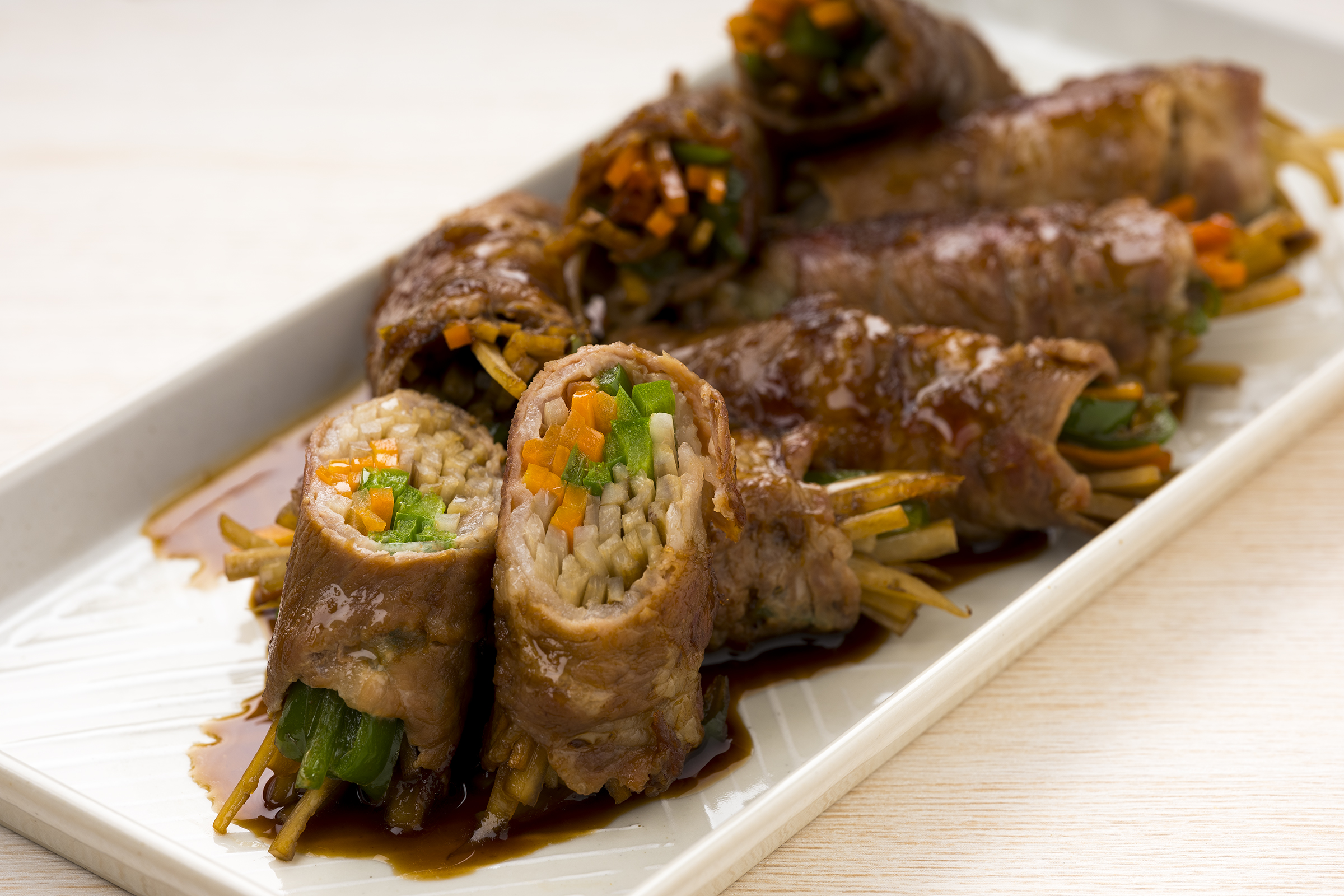 ごぼうたっぷり野菜の肉巻き