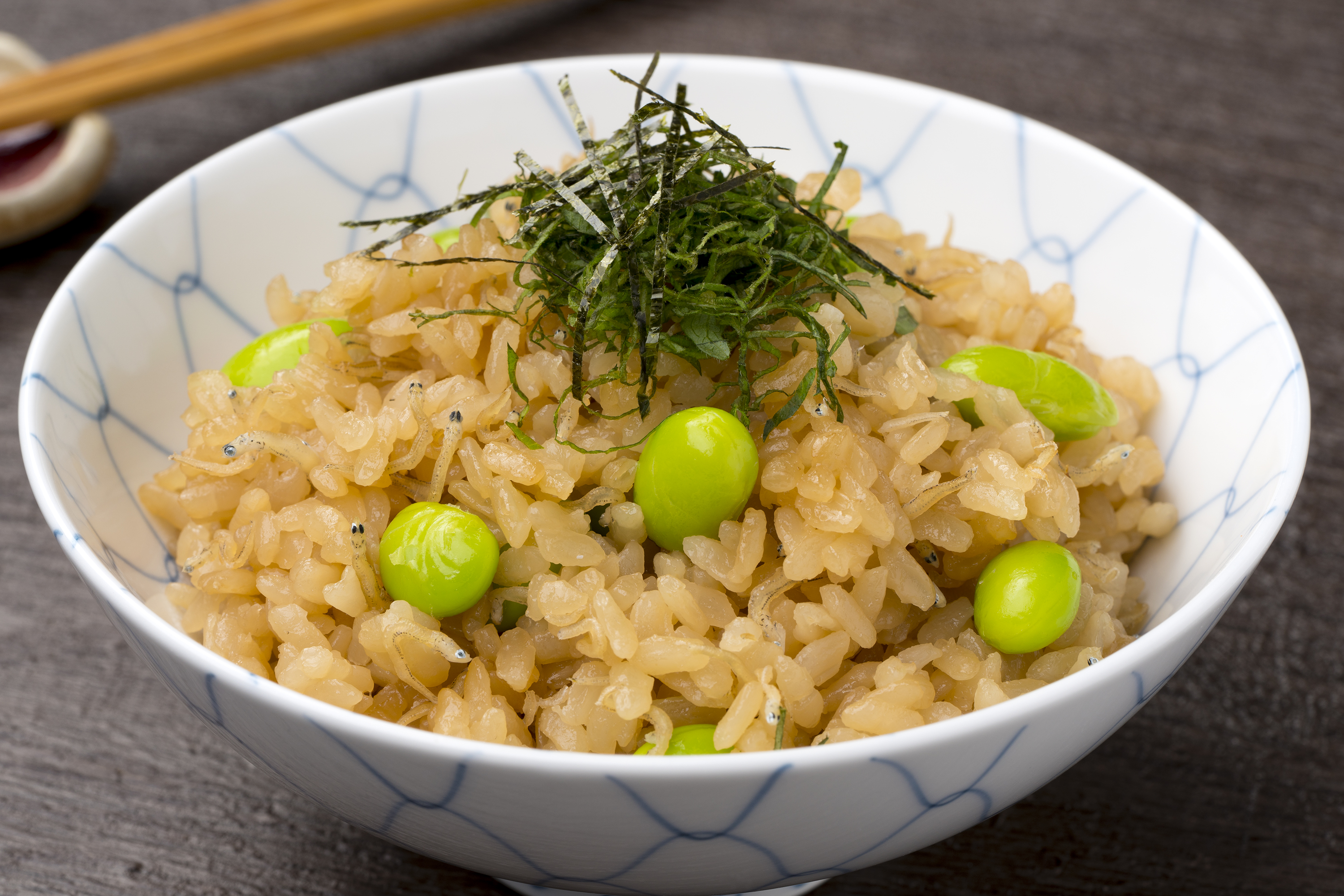 枝豆とじゃこのポン酢ごはん