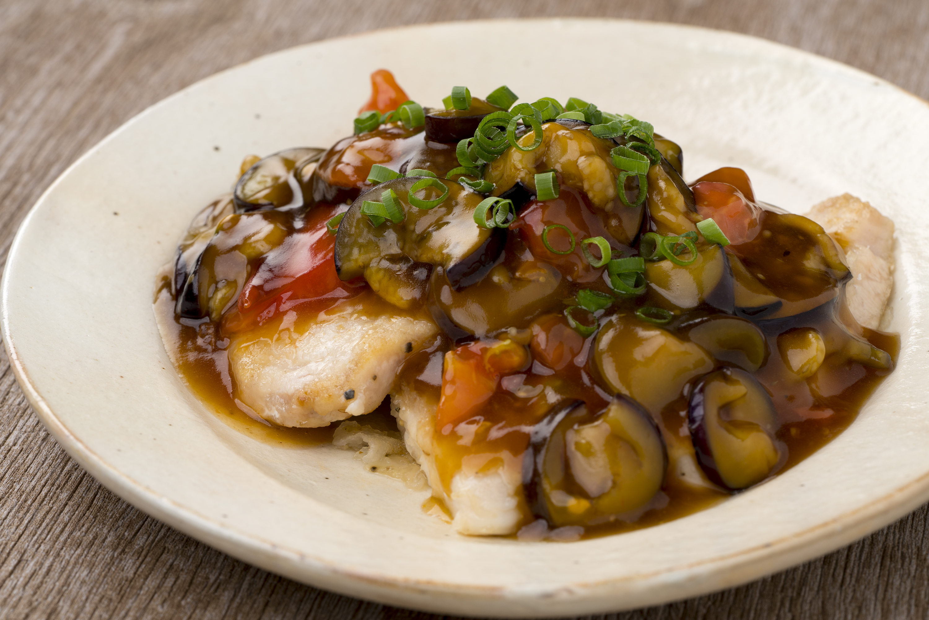 カジキと野菜の甘酢あん