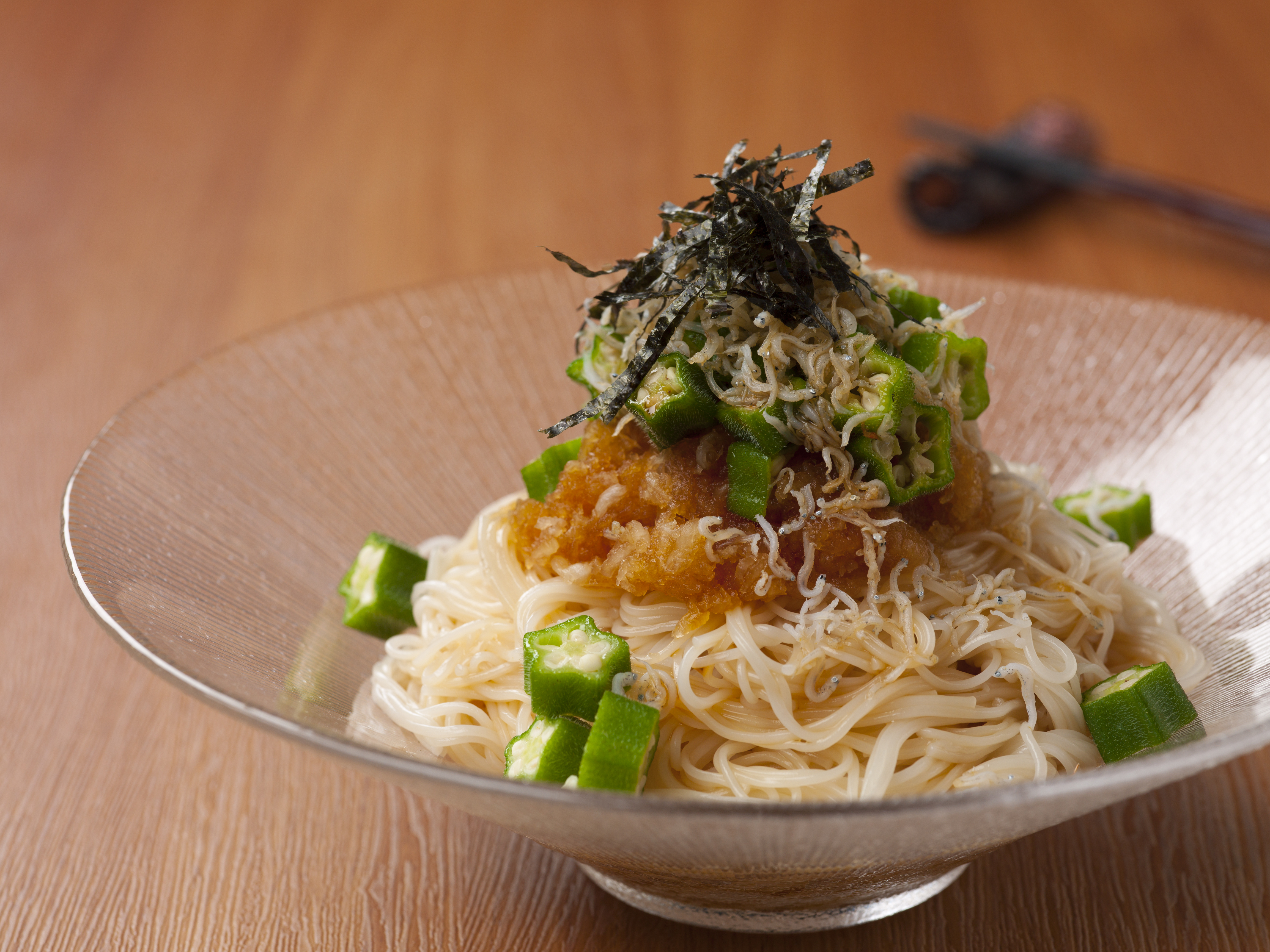 オクラおろし素麺