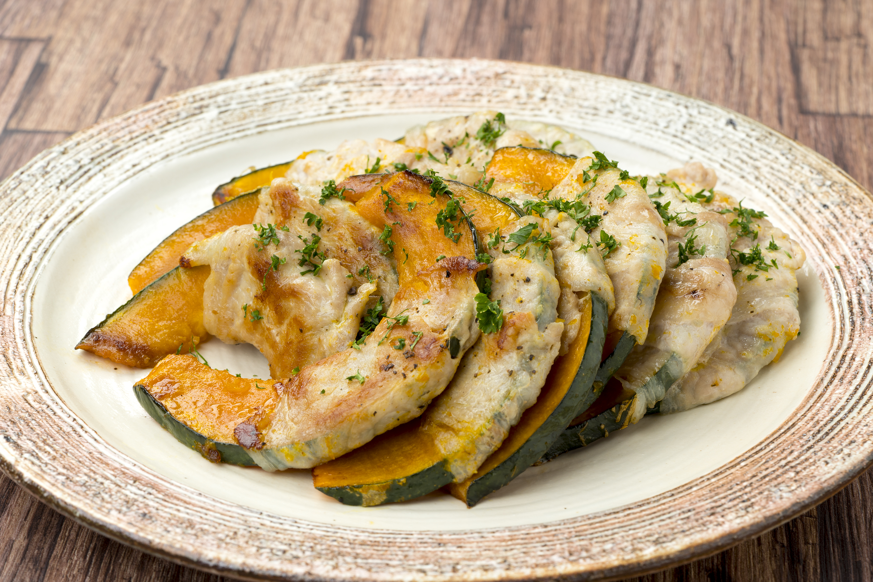 カボチャの肉巻き