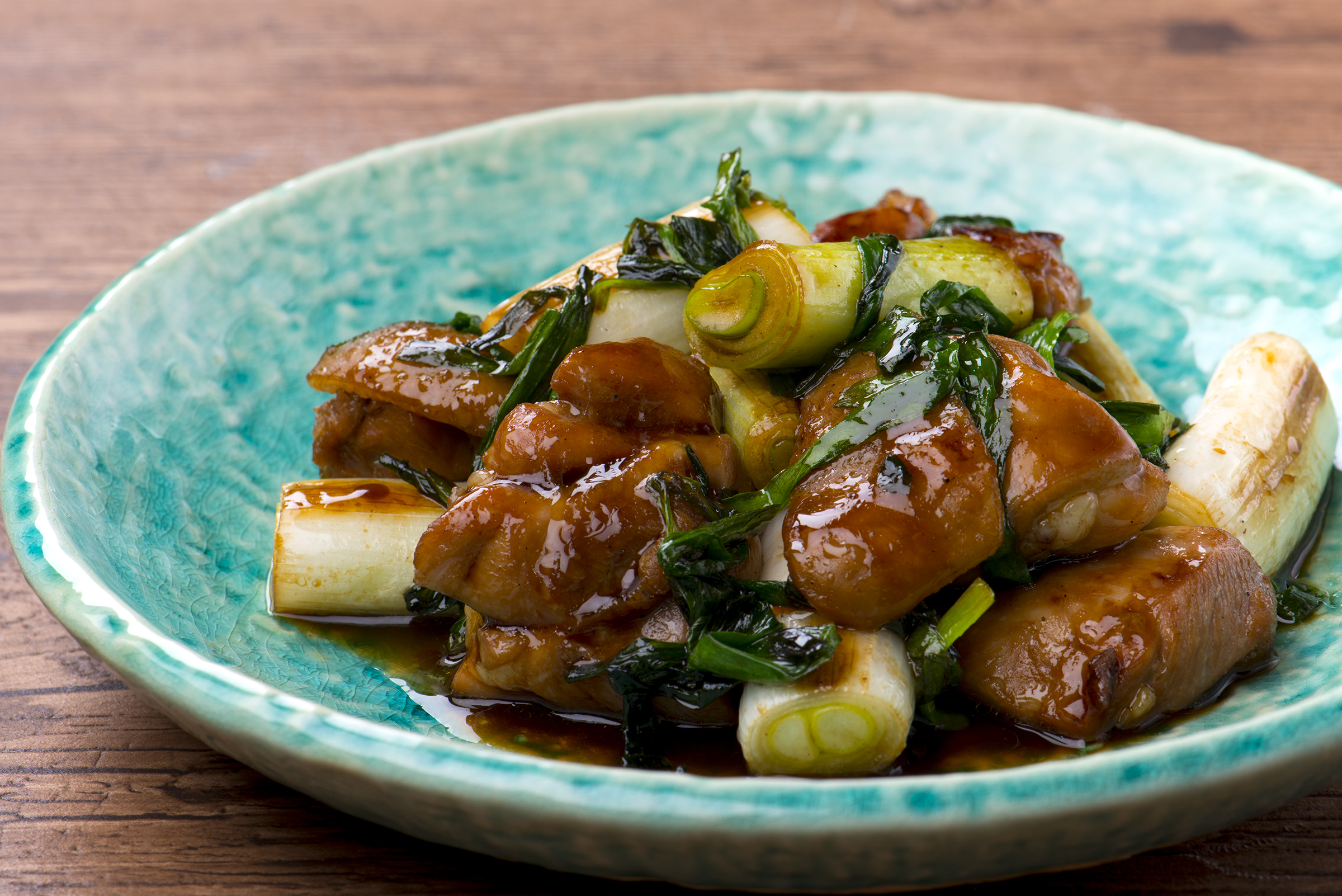 鶏肉と長ネギの甘辛炒め